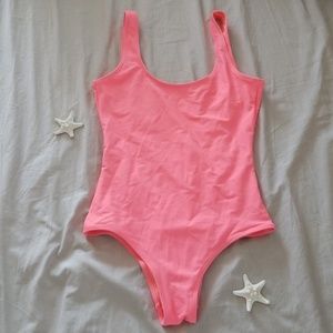 Neon apricot one piece